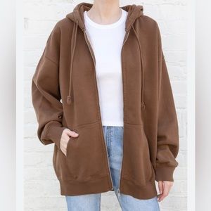 NWOT Brandy Melville Oversized Brown Christy Hoodie